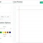 Text-to-handwriting tool interface with blank lined paper and customization settings.