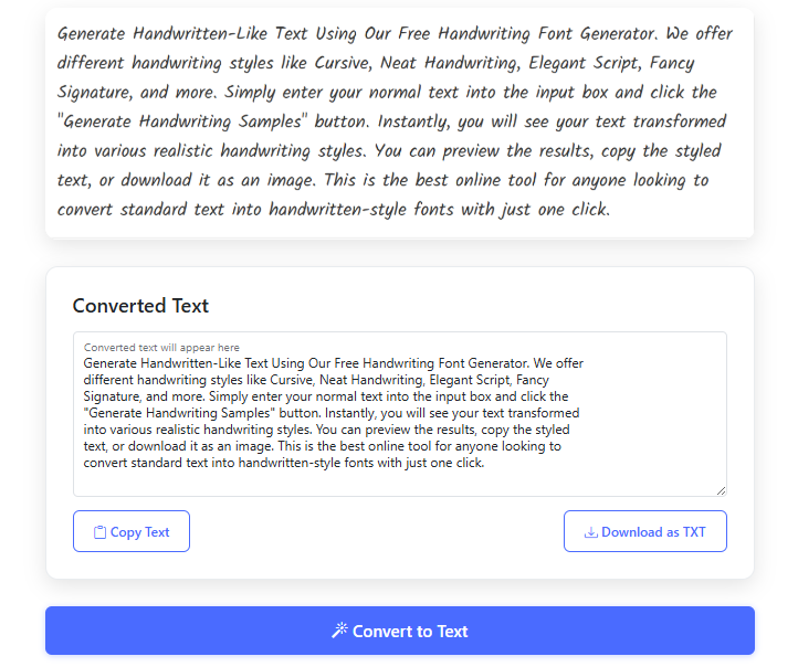 Handwriting To Text